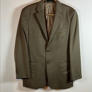 Lauren Ralph Lauren Men's Tan 100% Wool 2-Button Blazer Sport Coat